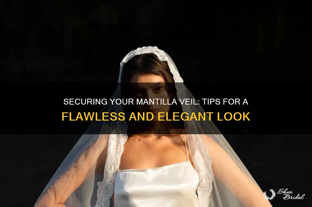 how to secure a mantilla veil