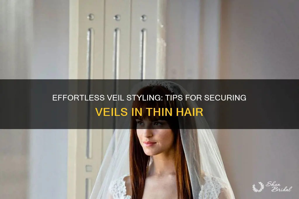 how to secure a veil in thin hair