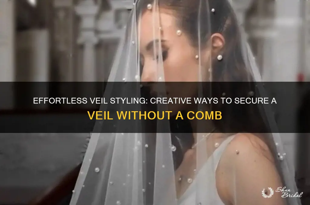 how to secure a veil without a comb