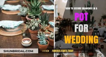 Creative Ways to Secure Branches in Pots for Wedding Decor