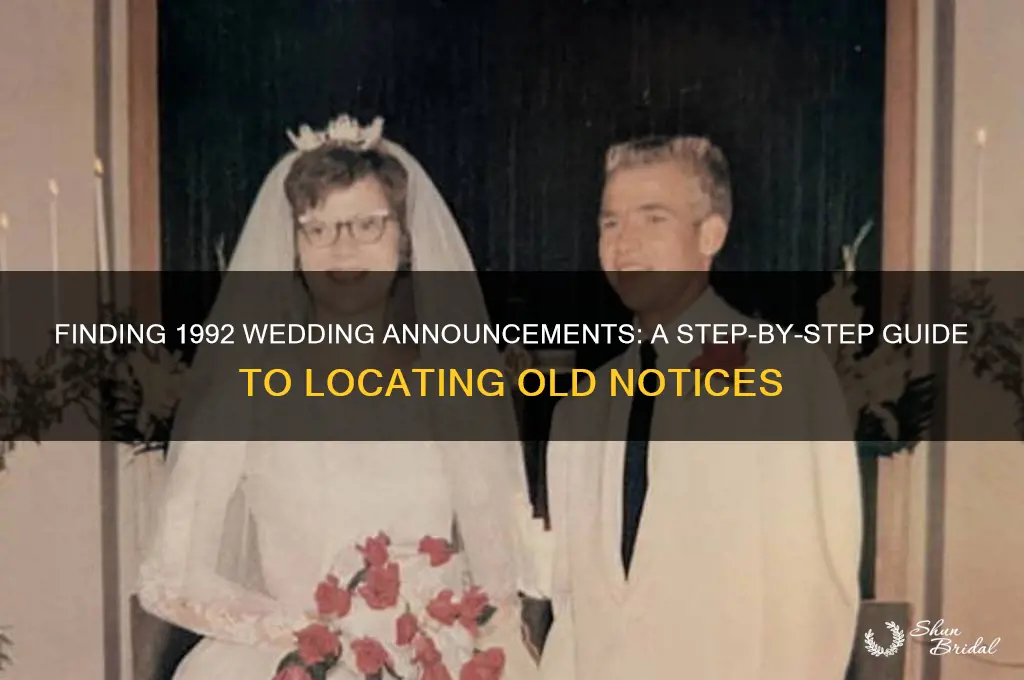 how to see wedding annoucnements from 1992
