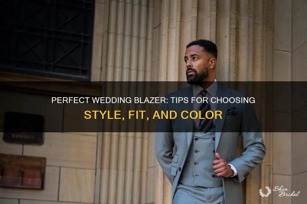 how to select blazer for wedding