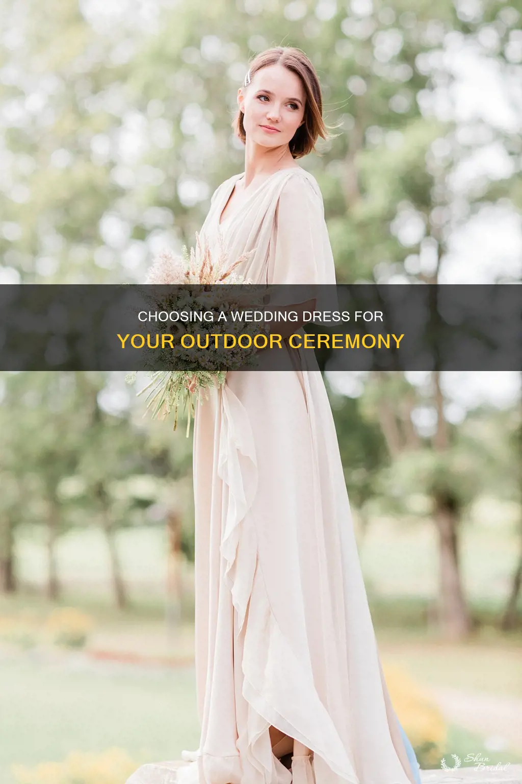 how to select wedding dress styles for outdoor ceremony