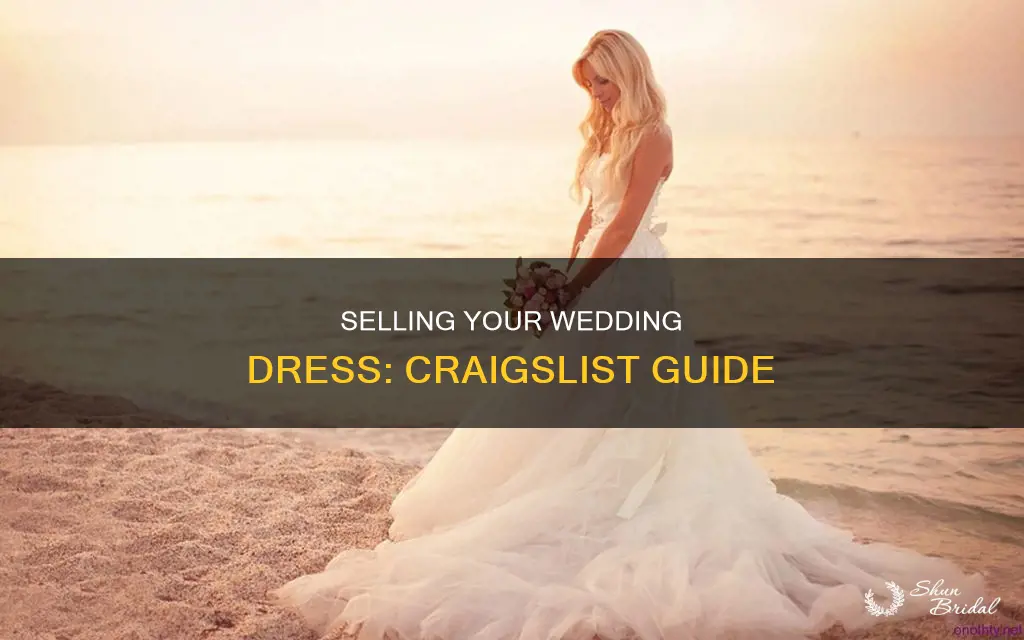 how to sell a wedding dress on craigslist
