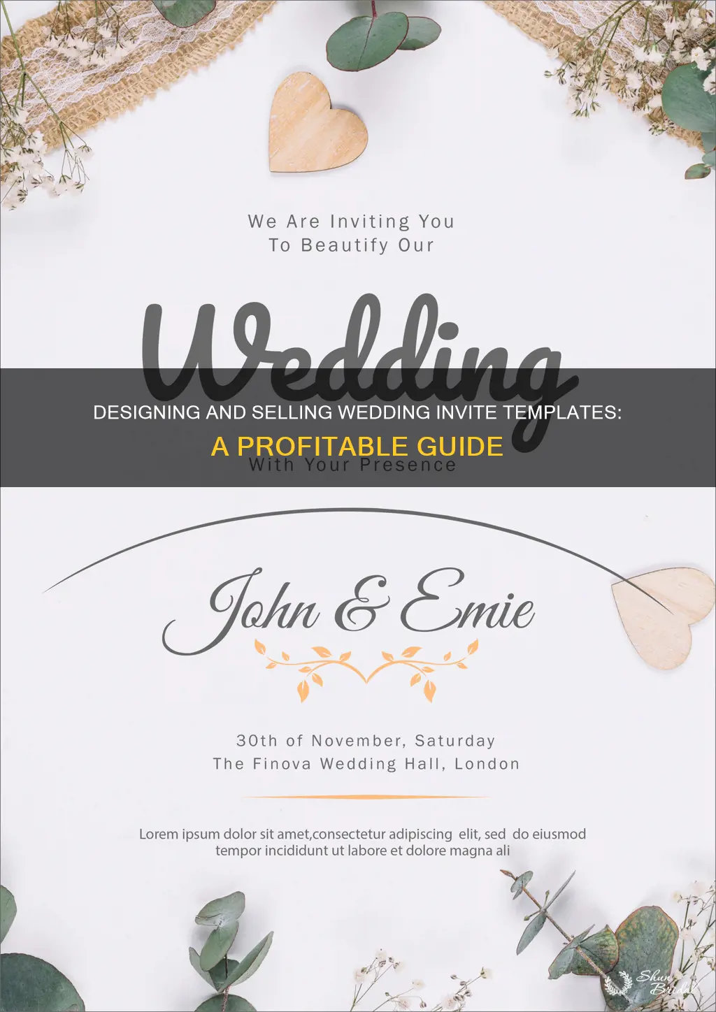 how to sell a wedding invite template for