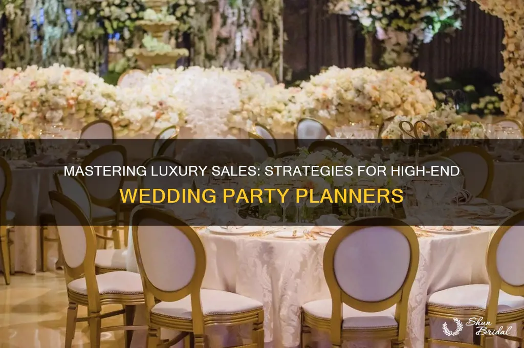 how to sell to high end wedding party planners