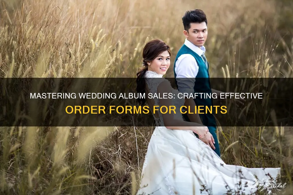 how to sell wedding albums order form