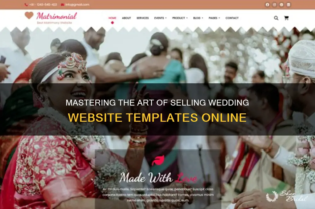 how to sell wedding website templates
