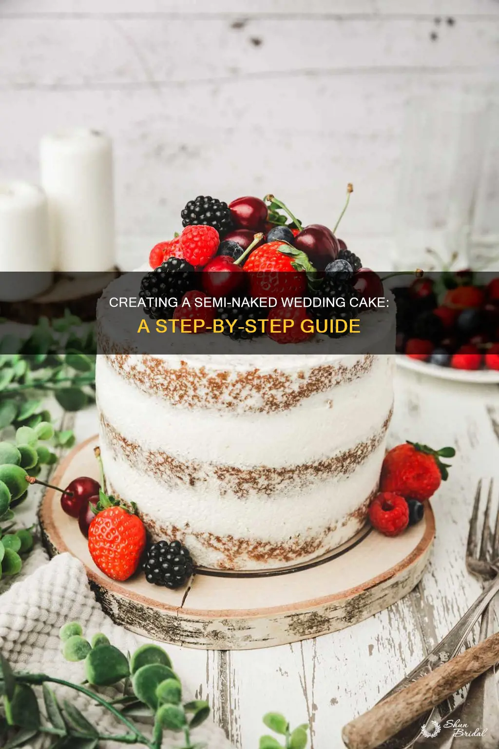 how to semi naked wedding cake