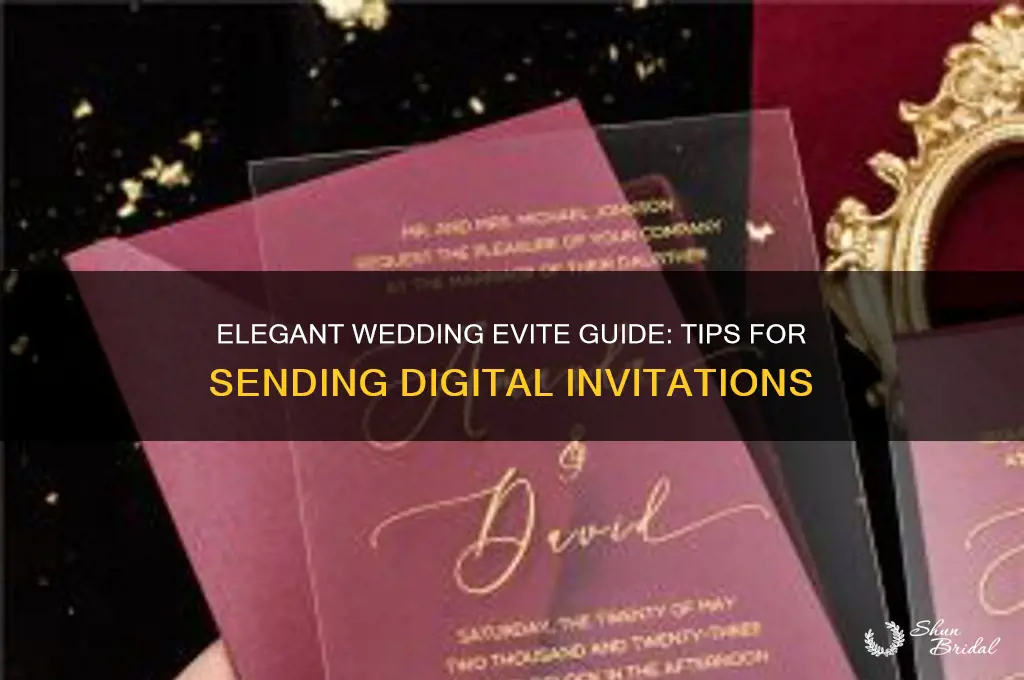 how to send a wedding evite