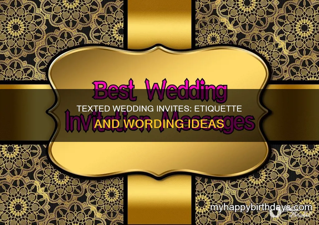 how to send a wedding invitation through a text