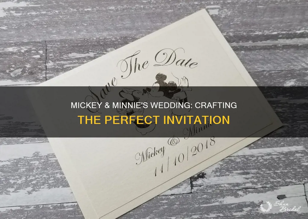 how to send a wedding invitation to mickey and minnie