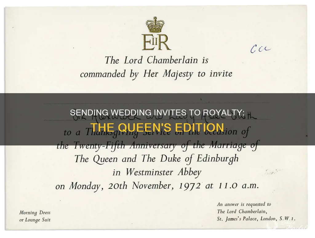 how to send a wedding invitation to the queen