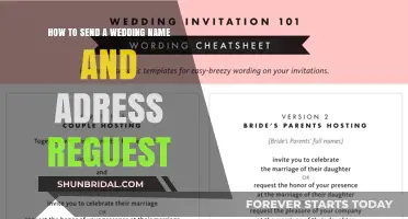 Requesting Wedding Guest Information: Name and Address