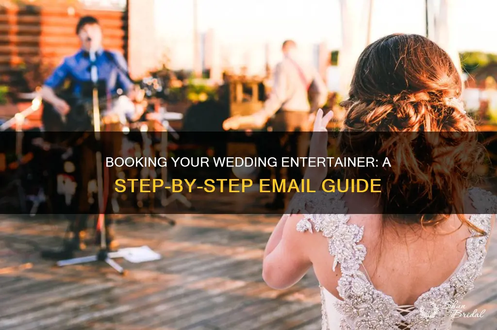 how to send an email to book a wedding enteratiner