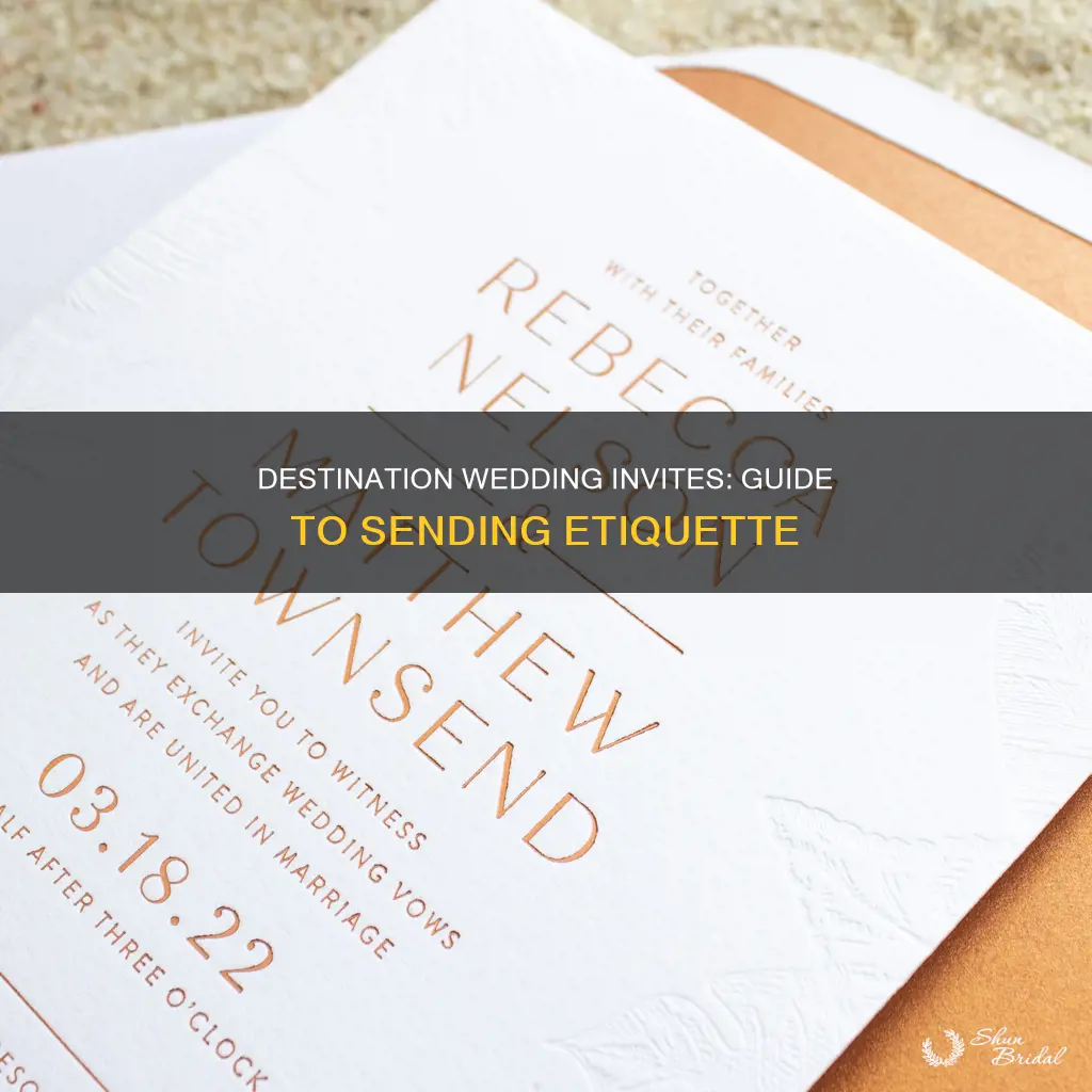 how to send destination wedding invitations