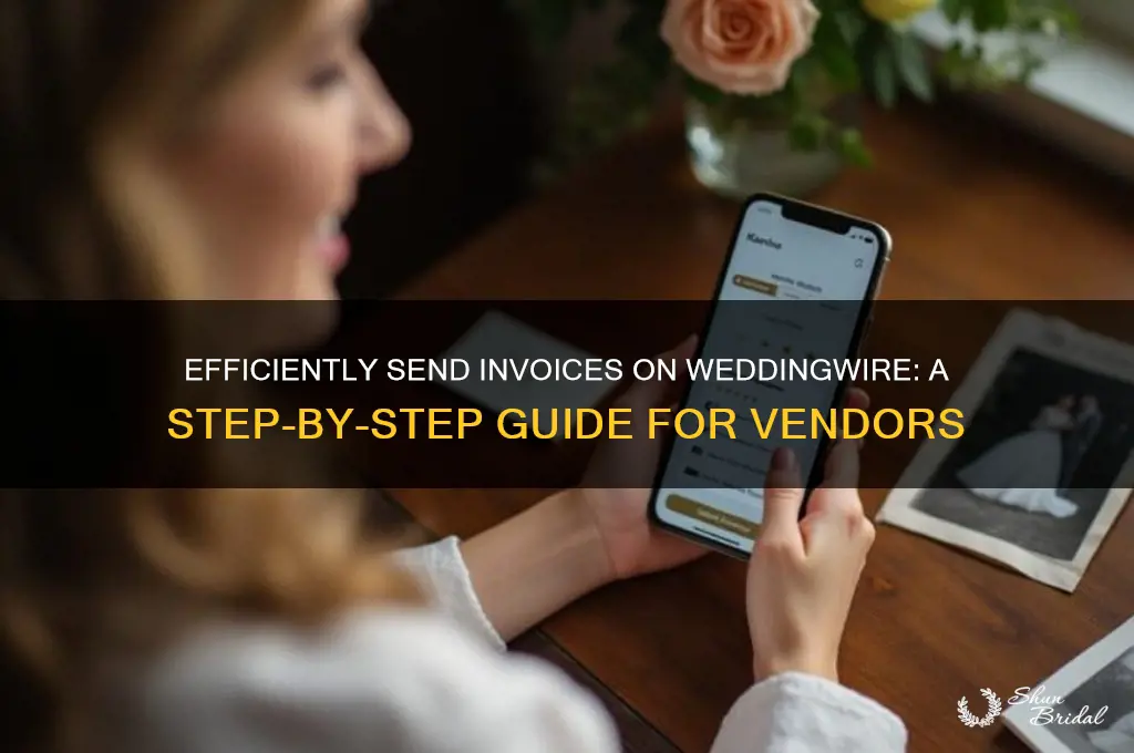 how to send invoice on wedding wire