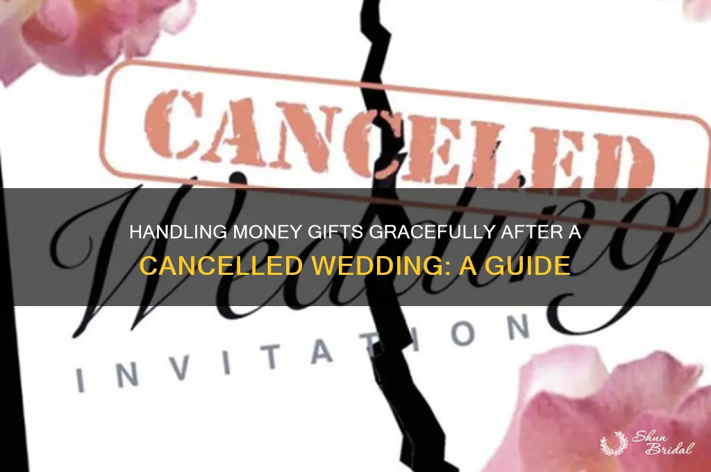 how to send money gifts back after cancelled wedding