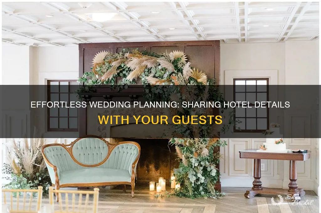how to send out hotel information for a wedding