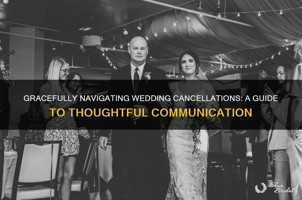 how to send out wedding cancellations
