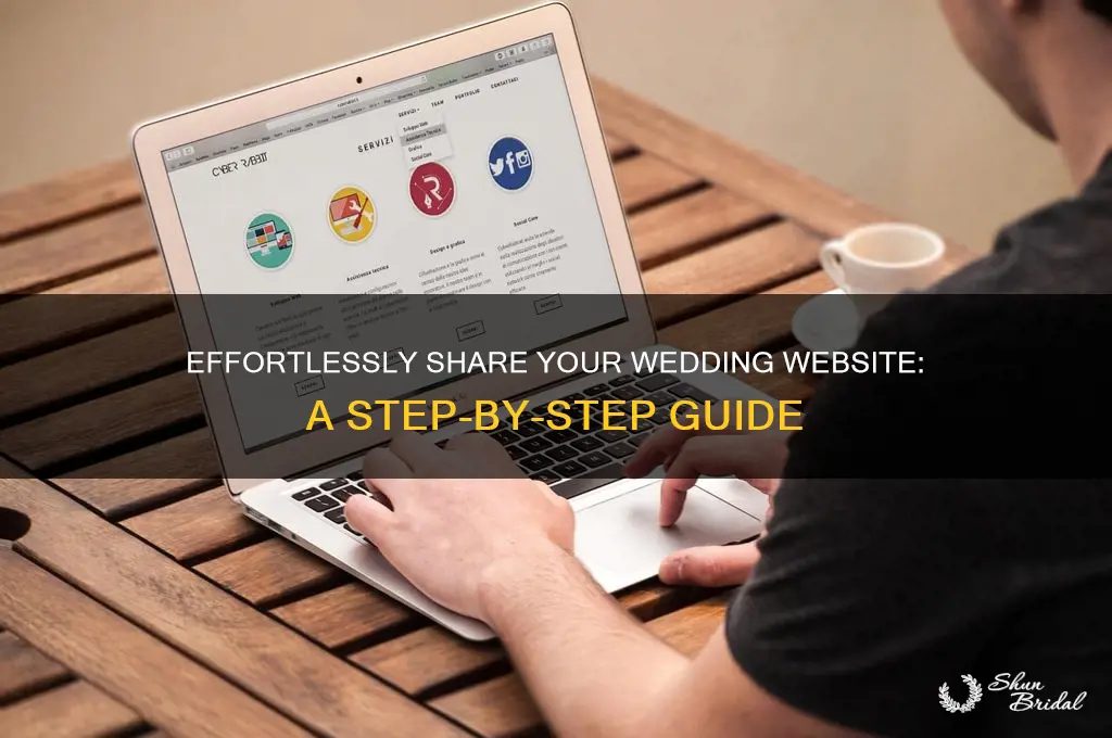how to send out wedding website