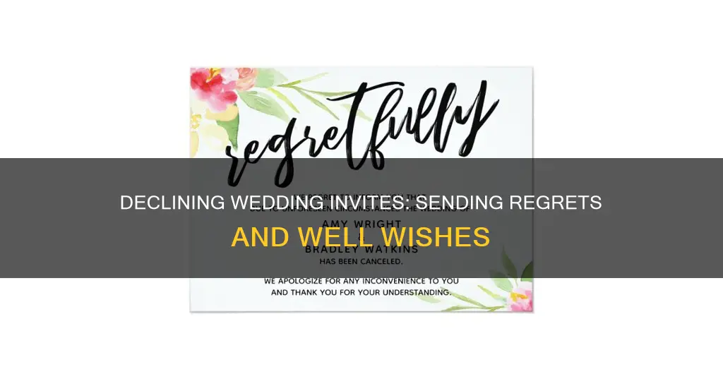 how to send regrets for wedding invitation