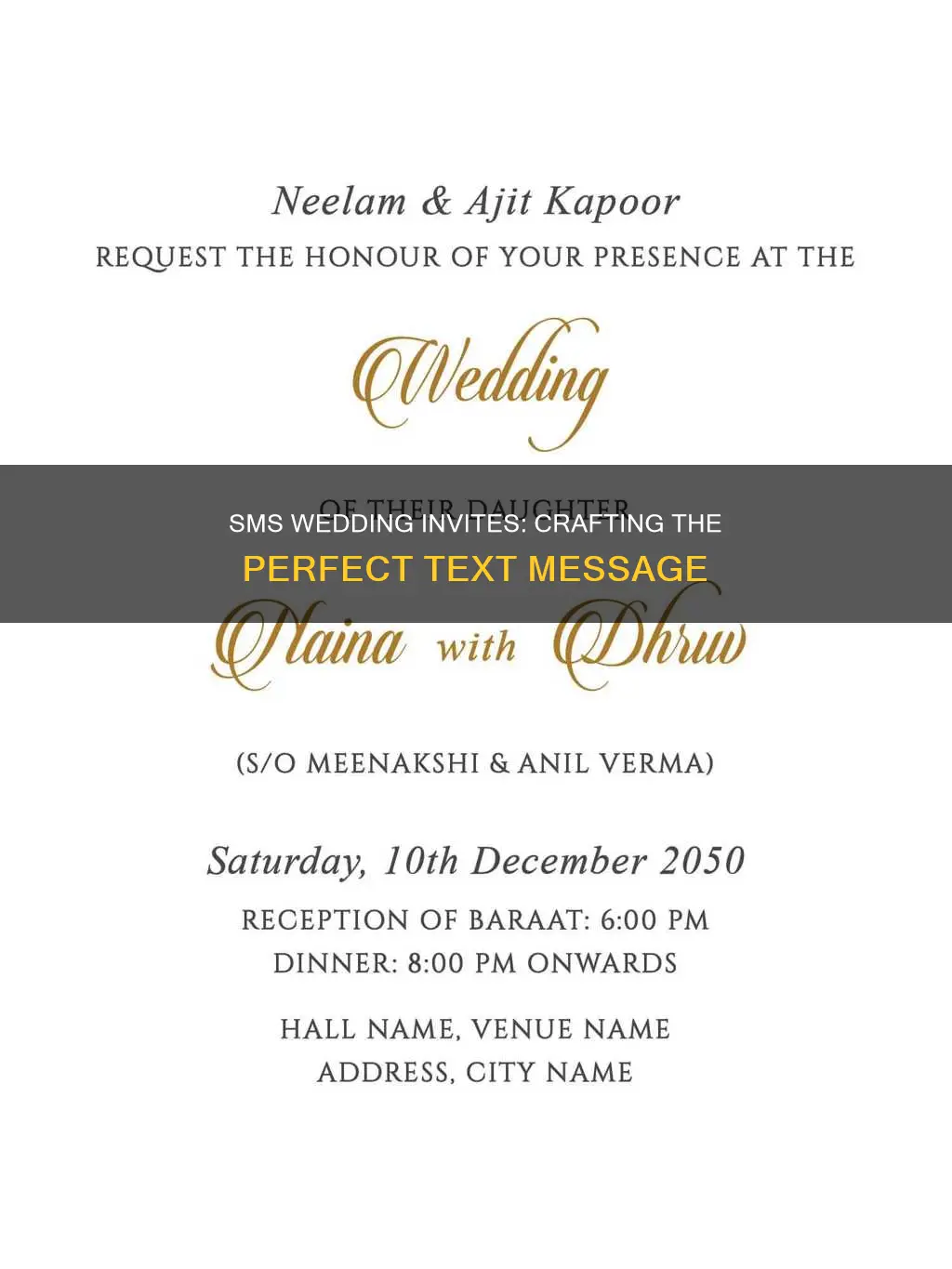 how to send wedding invitation through sms