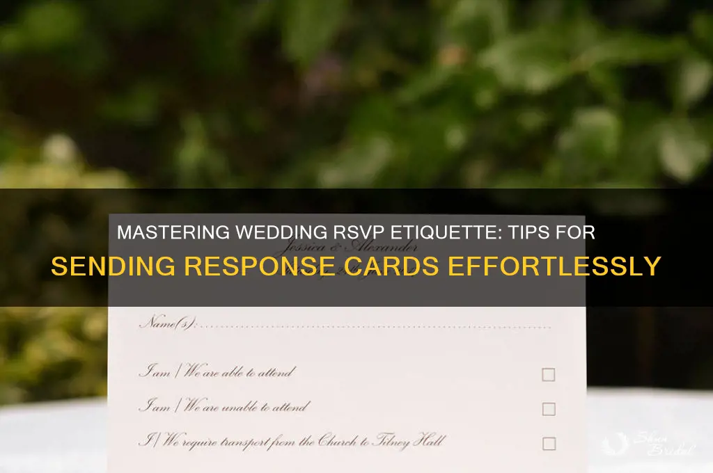 how to send wedding response cards