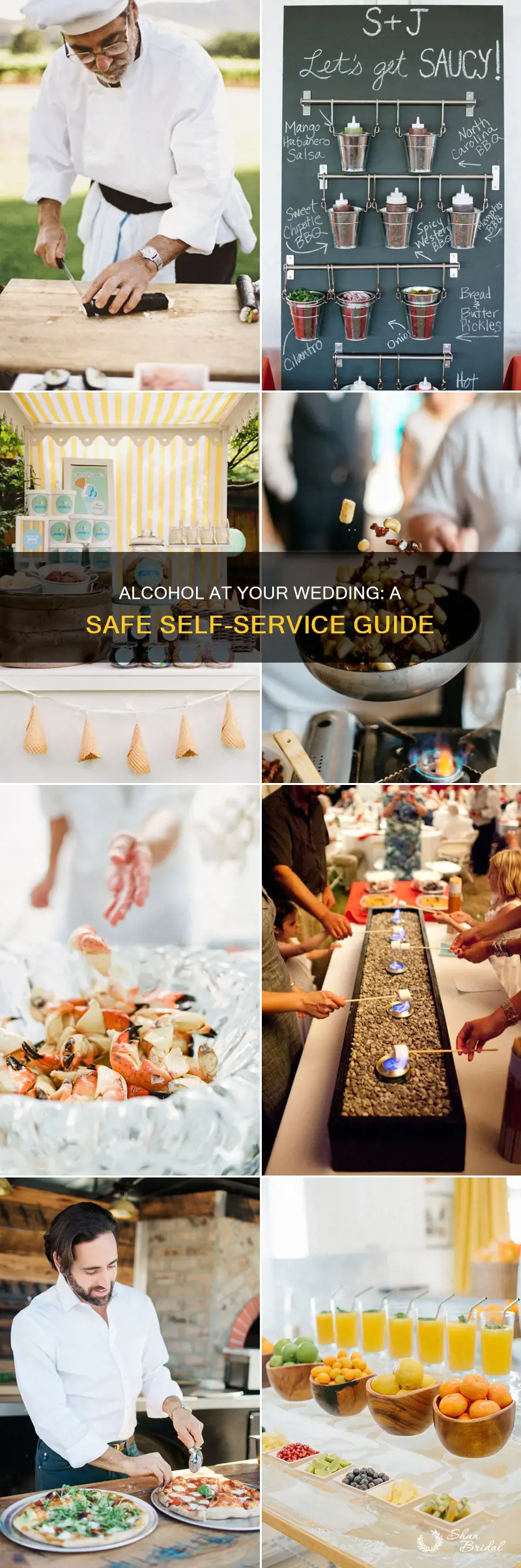how to serve alcohol at a wedding without a bartender