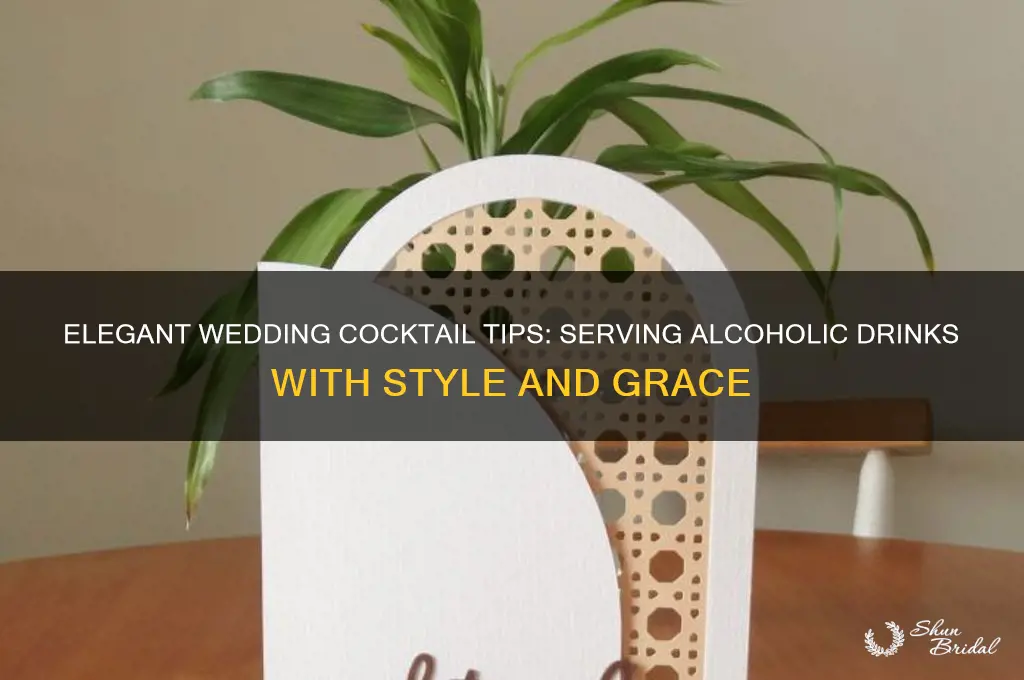 how to serve alcoholic drinks at a wedding