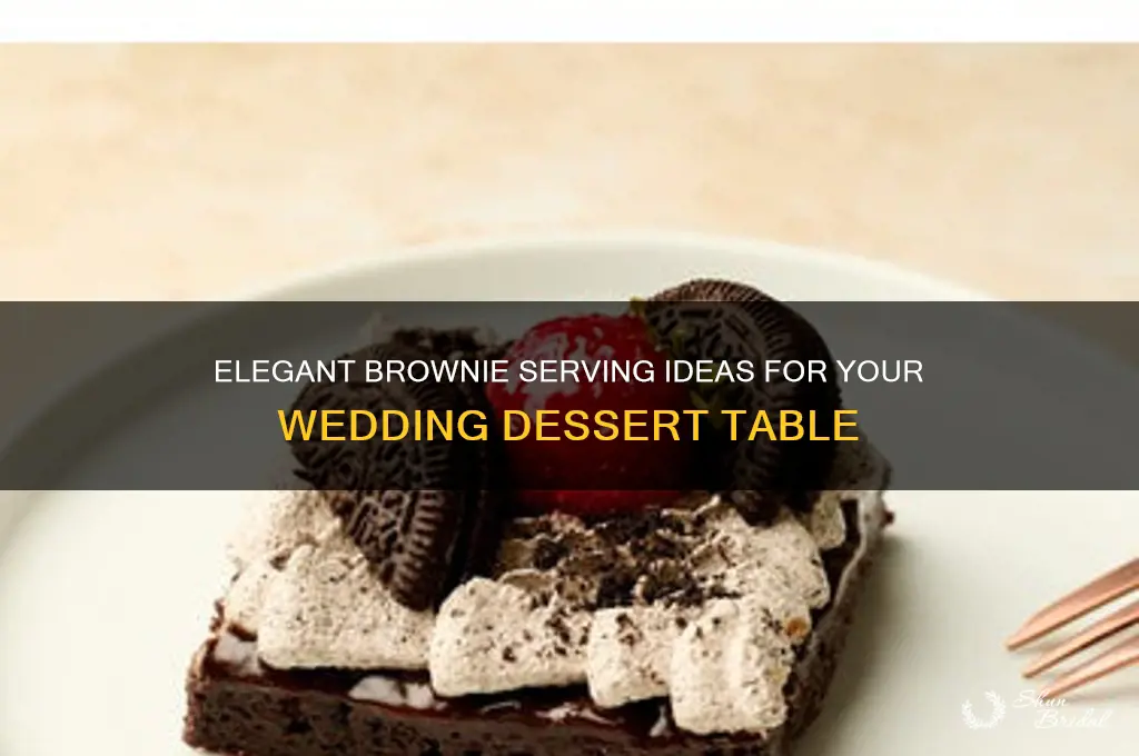 how to serve brownies at a wedding