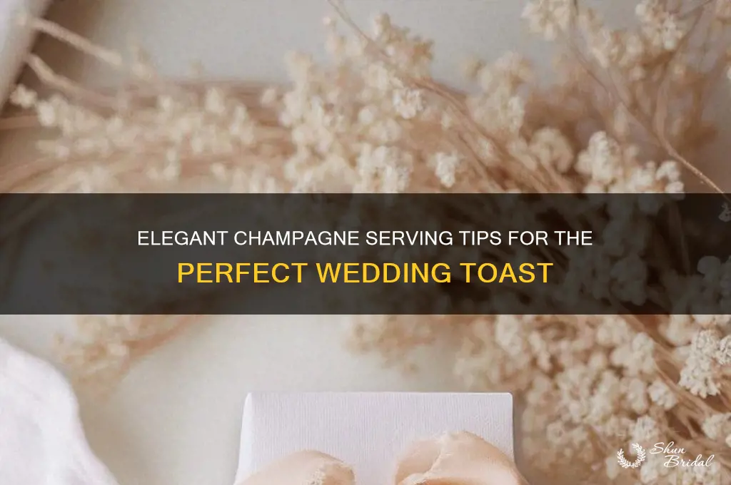 how to serve champagne for wedding toast