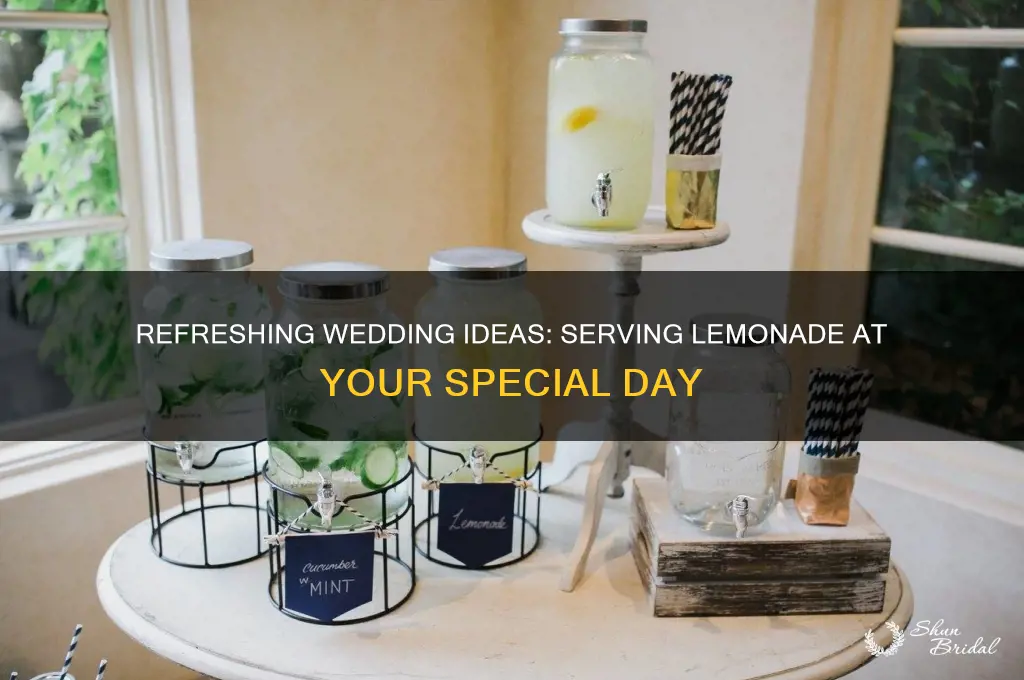 how to serve lemonade at a wedding