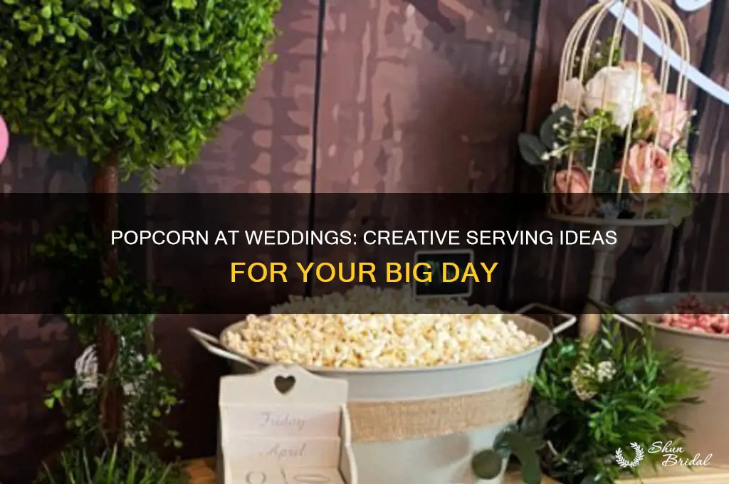 how to serve popcorn at a wedding