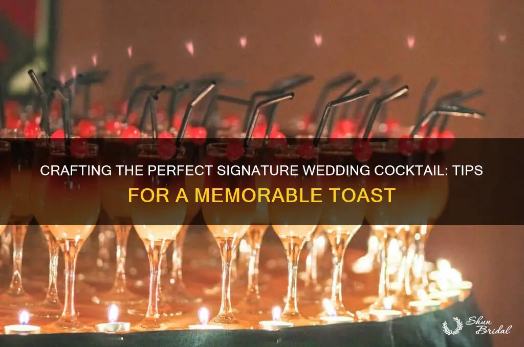 how to serve signature drink at wedding