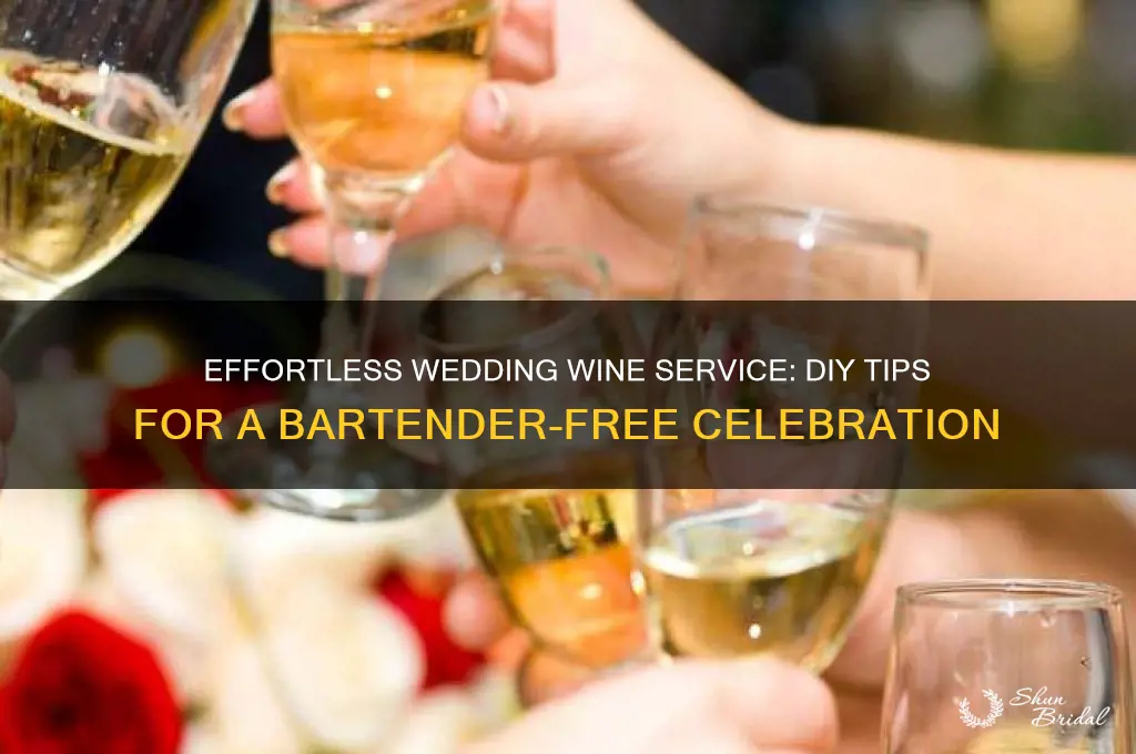 how to serve wine at a wedding without a bartender