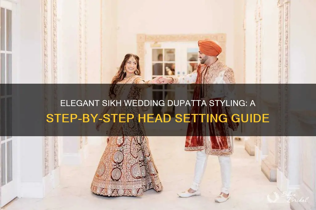 how to set dupatta on head sikh wedding