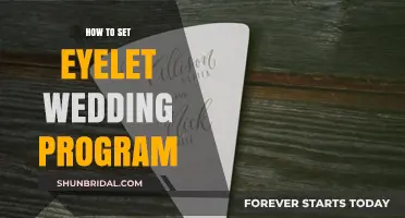 Elegant Eyelet Wedding Program Setup: A Step-by-Step Guide