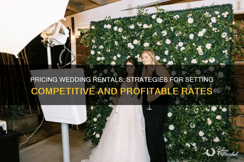 how to set price for wedding rental