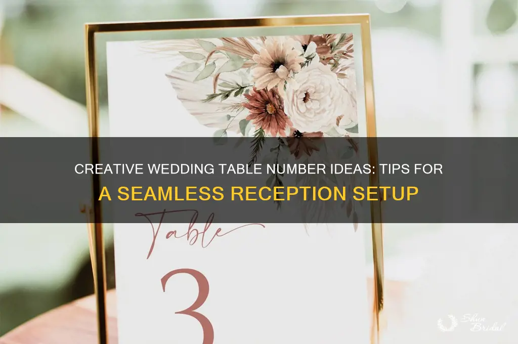 how to set table numbers for a wedding