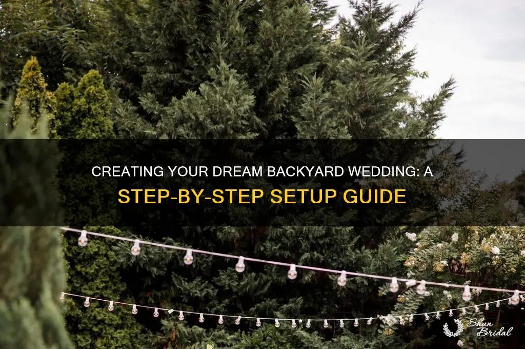 how to set up a backyard wedding