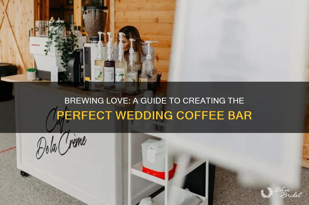 how to set up a coffee bar at a wedding
