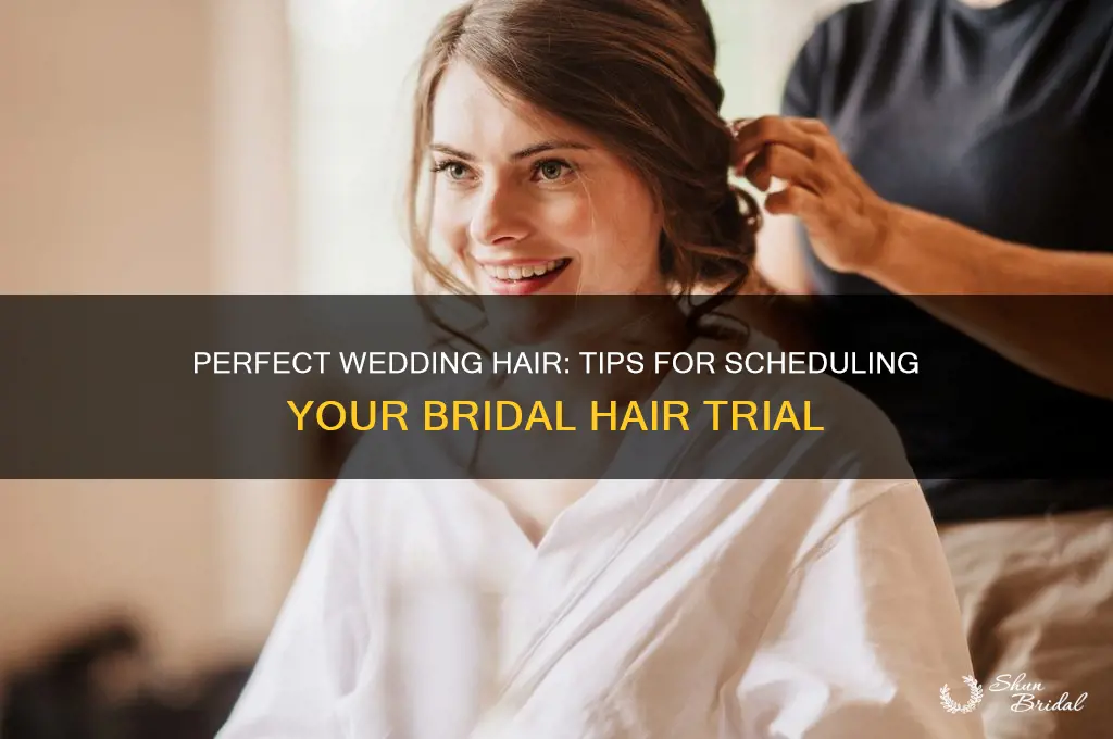 how to set up a hair trial for wedding