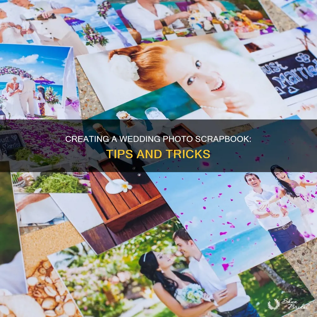 how to set up a photo scrapbook at the wedding