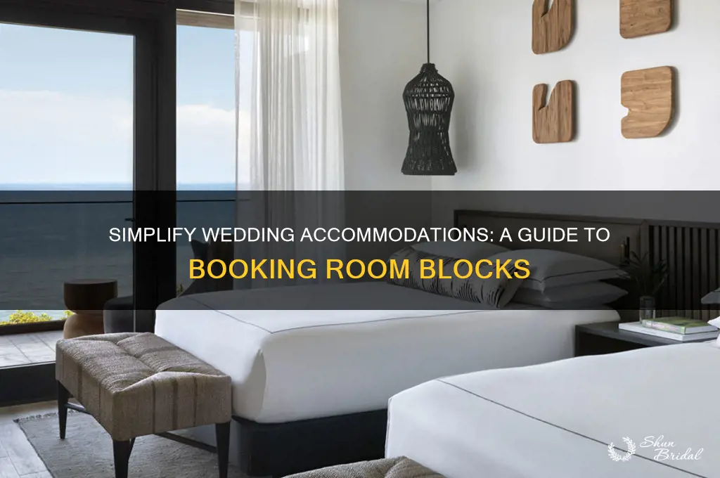 how to set up a room block for a wedding