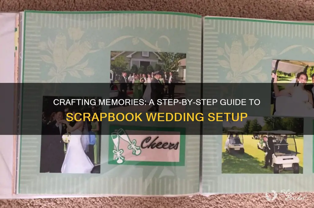 how to set up a scrapbook wedding