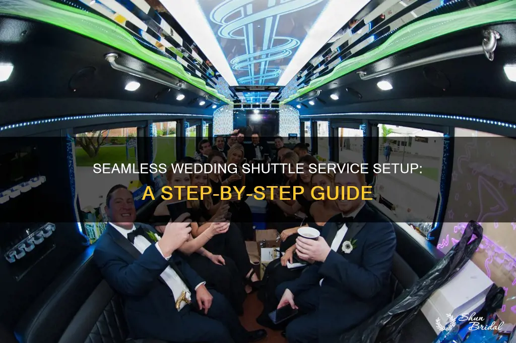 how to set up a shuttle service for a wedding