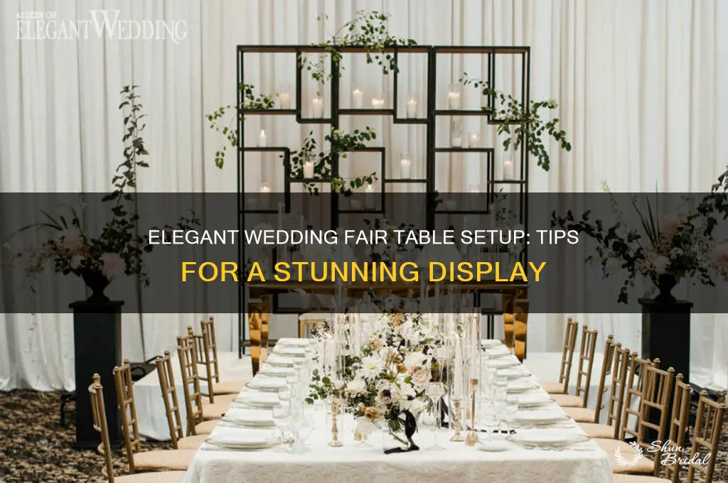 how to set up a table for a wedding fair