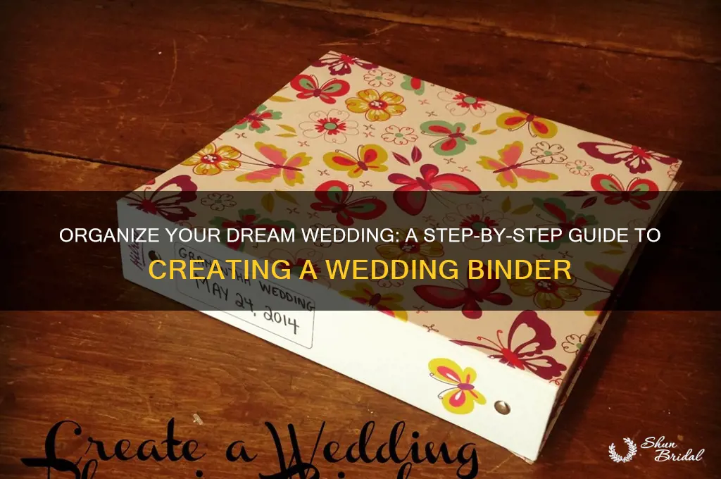 how to set up a wedding binder