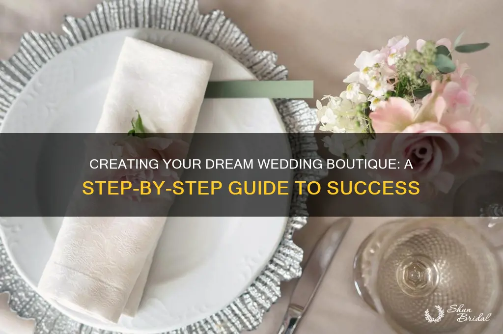 how to set up a wedding boutique